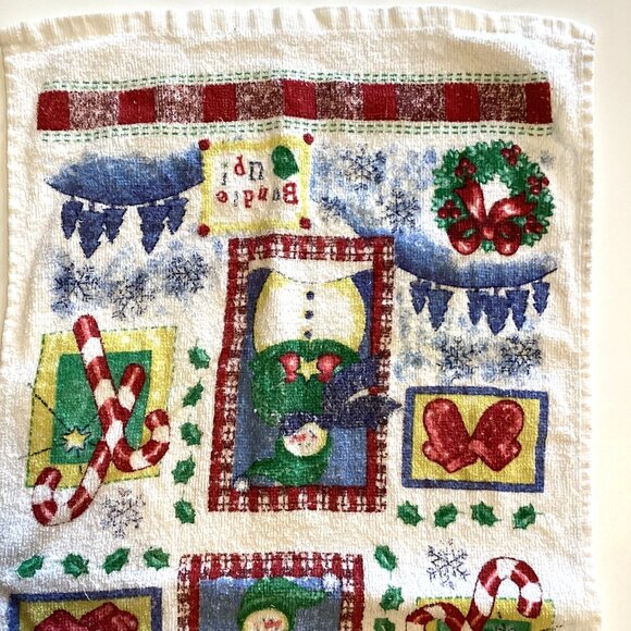 Festive Christmas Kitchen Bathroom Hand Guest Towels Tea Towel Linens - Picture 9 of 11